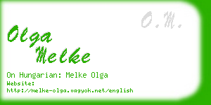 olga melke business card